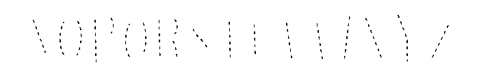 Retro Luxe Dashed Inline Font LOWERCASE