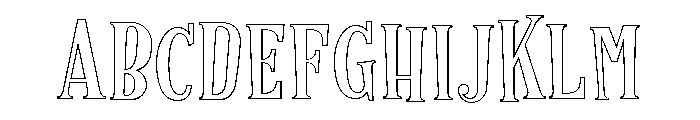 Retro Luxe Outline Font UPPERCASE