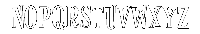 Retro Luxe Outline Font UPPERCASE