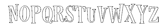 Retro Luxe Outline Font LOWERCASE