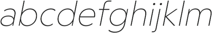 RF Tone Ultralight Italic otf (300) Font LOWERCASE