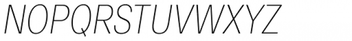 RF Dewi Condensed Thin Italic Font UPPERCASE