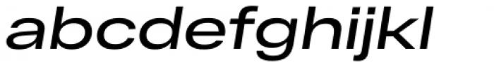 RF Dewi Expanded Semibold Italic Font LOWERCASE