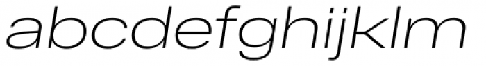 RF Dewi Expanded Ultralight Italic Font LOWERCASE
