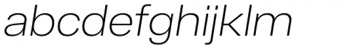RF Dewi Extended Ultralight Italic Font LOWERCASE