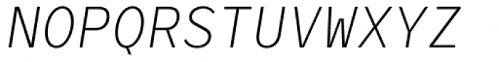 RF Rostin Ultralight Italic Font UPPERCASE