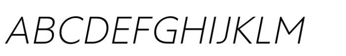 RF Tone Extralight Italic Font UPPERCASE