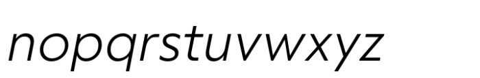 RF Tone Light Italic Font LOWERCASE