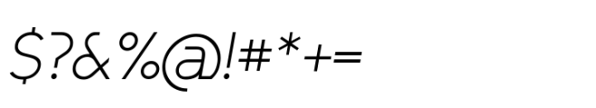 RFX Modern Light-Italic Font OTHER CHARS