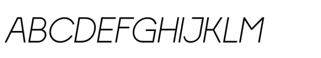 RFX Modern Light-Italic Font UPPERCASE