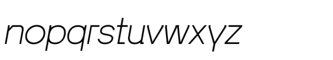RFX Modern Light-Italic Font LOWERCASE