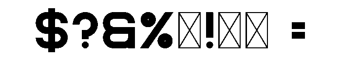 Rhino Display Font OTHER CHARS