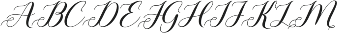 Rhapsody Script Slant Regular otf (400) Font UPPERCASE