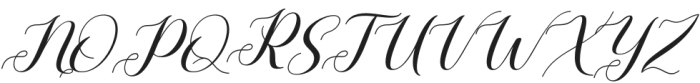 Rhapsody Script Slant Regular otf (400) Font UPPERCASE