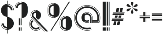 Rhumba Lined Three otf (400) Font OTHER CHARS