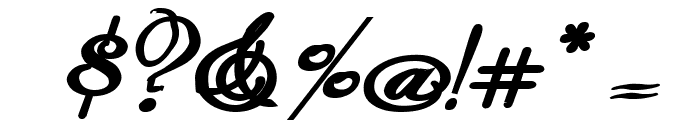 Rhalina Bold Expanded Italic Font OTHER CHARS