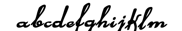 Rhalina Bold Expanded Italic Font LOWERCASE