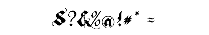 Rhapsody Black Letter Regular Font OTHER CHARS