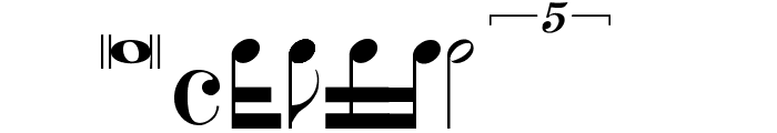 RhythmsDownstem Font LOWERCASE