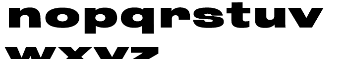 Rhode Bold Extended Font LOWERCASE