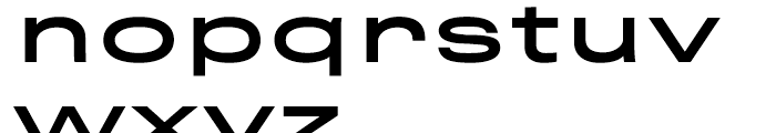 Rhode Medium Extended Font LOWERCASE