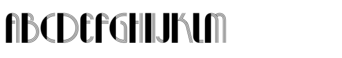 Rhumba Lined Font UPPERCASE