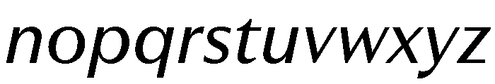 RhetorikSans Italic Font LOWERCASE