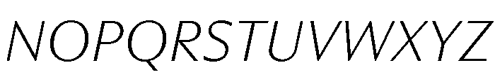RhetorikSans ThinItalic Font UPPERCASE