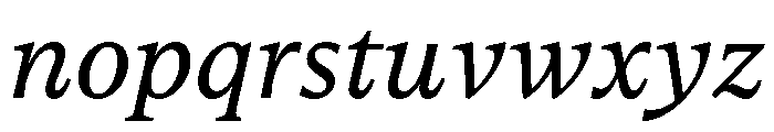 RhetorikSerif Italic Font LOWERCASE