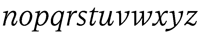 RhetorikSerif LightItalic Font LOWERCASE