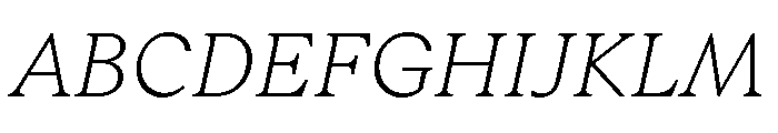 RhetorikSerif ThinItalic Font UPPERCASE