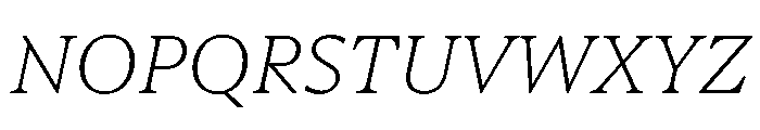 RhetorikSerif ThinItalic Font UPPERCASE