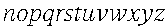 RhetorikSerif ThinItalic Font LOWERCASE