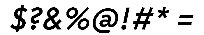 Rhizome DemiOblique Font OTHER CHARS