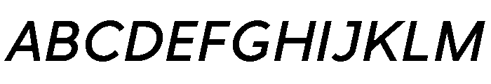 Rhizome DemiOblique Font UPPERCASE