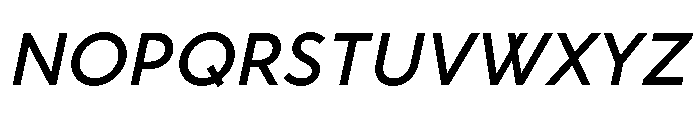 Rhizome DemiOblique Font UPPERCASE