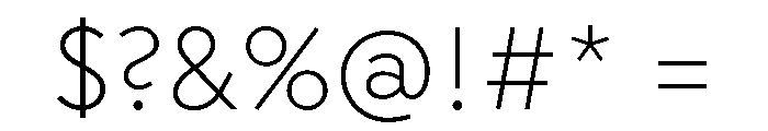 Rhizome ExtraLight Font OTHER CHARS