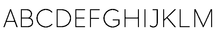 Rhizome ExtraLight Font UPPERCASE