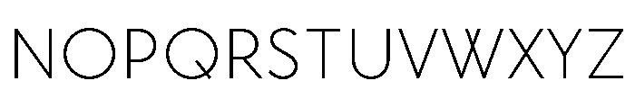 Rhizome ExtraLight Font UPPERCASE