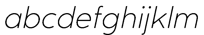 Rhizome ExtraLightOblique FONT