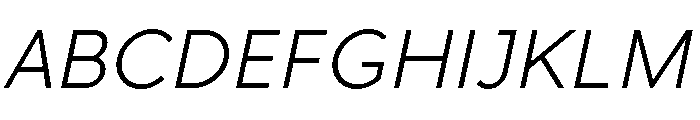 Rhizome LightOblique Font UPPERCASE