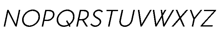 Rhizome LightOblique Font UPPERCASE
