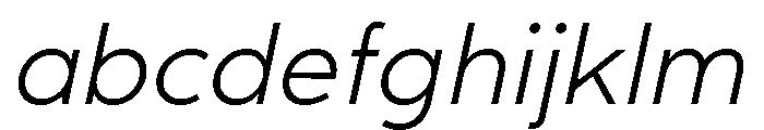 Rhizome LightOblique FONT