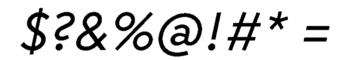 Rhizome Oblique Font OTHER CHARS