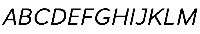 Rhizome Oblique Font UPPERCASE