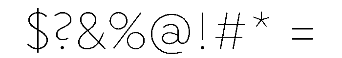 Rhizome UltraLight Font OTHER CHARS