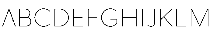 Rhizome UltraLight Font UPPERCASE