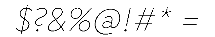 Rhizome UltraLightOblique Font OTHER CHARS