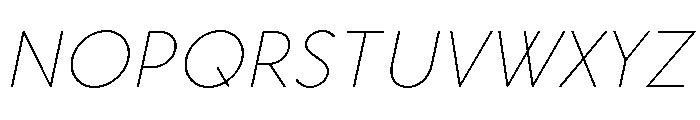 Rhizome UltraLightOblique Font UPPERCASE