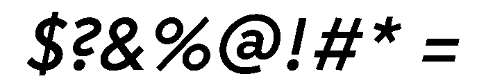 RhizomeVariable DemiOblique Instance Font OTHER CHARS